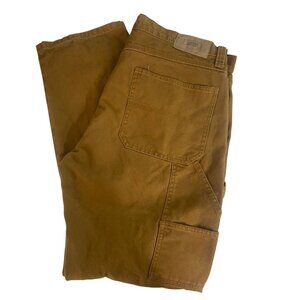 Berkley Jensen‎ Carpenter Pants Mens Size 36x32 Brown Cotton Utility